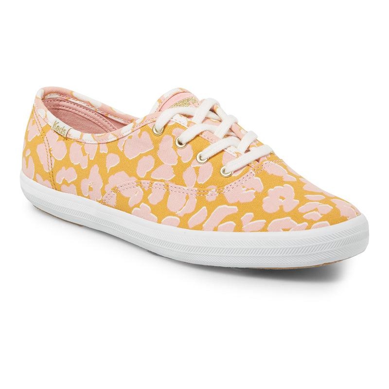 Keds Champion Spot Print Canvas Canvas Damen Yellow/Pink | 75086HNBS