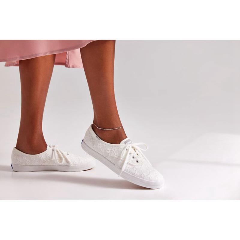 Keds Champion Starburst Eyelet Lace Ups Damen Weiß | 76425YSMF