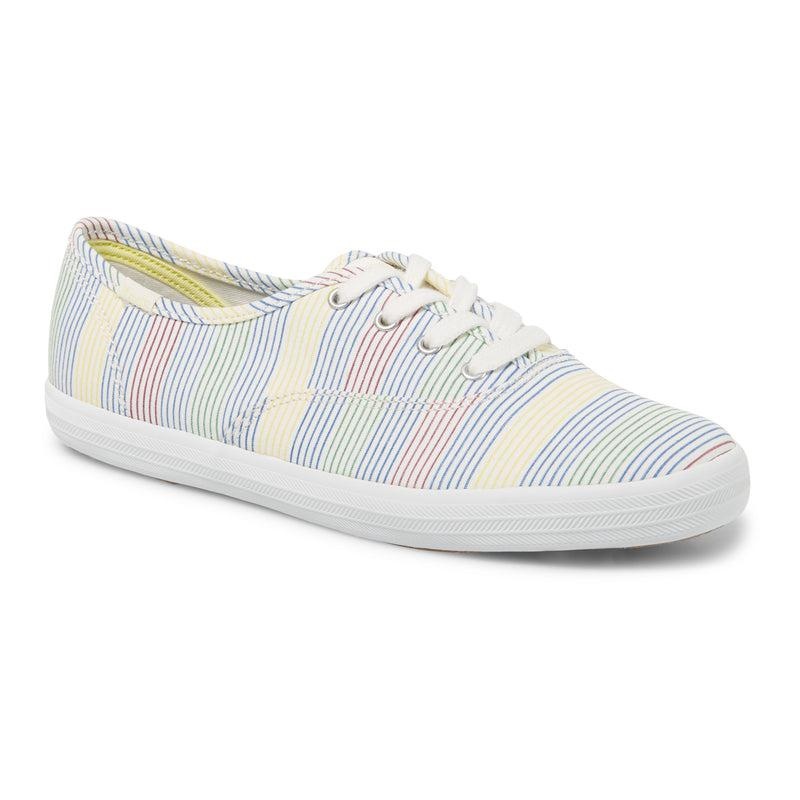 Keds Champion Surf Stripe Canvas Canvas Damen White/Multicolor | 15926ZMFB