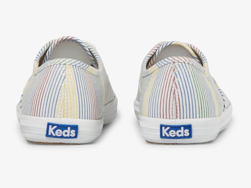 Keds Champion Surf Stripe Canvas Canvas Damen White/Multicolor | 15926ZMFB