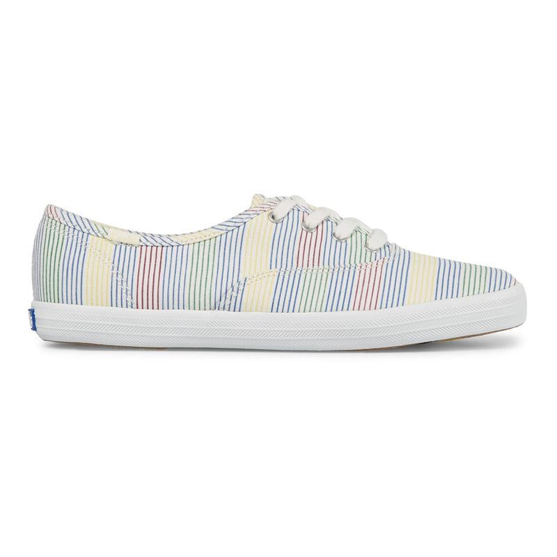 Keds Champion Surf Stripe Canvas Canvas Damen White/Multicolor | 15926ZMFB