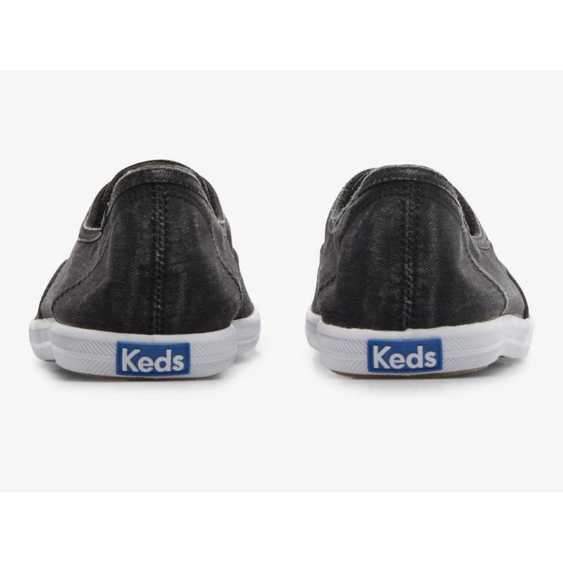 Keds Chillax Mini Twill Halbschuhe Damen Schwarz | 34805TXCL