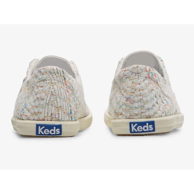 Keds Chillax Textil Natural Weave Halbschuhe Damen Weiß Mehrfarbig | 91305YIAG