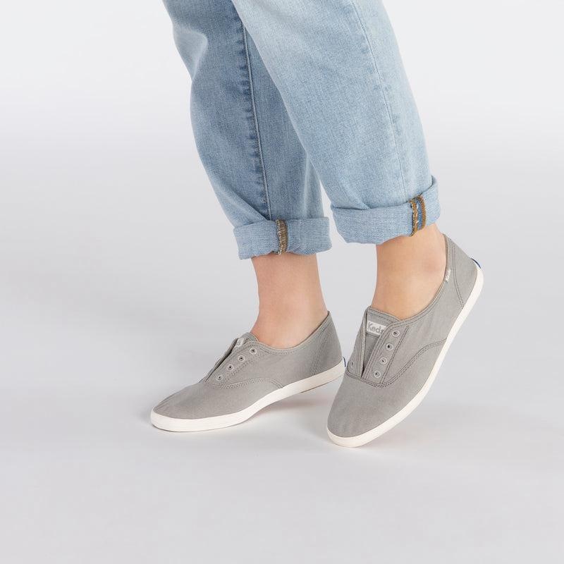 Keds Chillax Washable Canvas Twill Drizzle Canvas Damen Grau | 38671AOQD