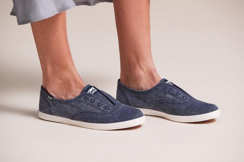 Keds Chillax Washable Canvas Twill Halbschuhe Damen Navy | 48127RLFK