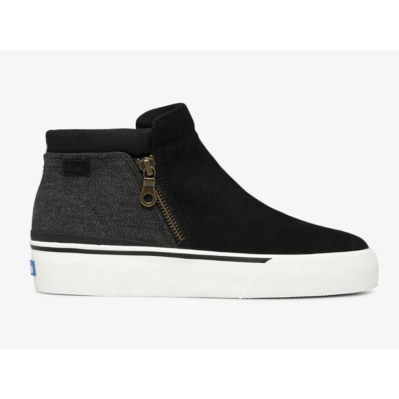 Keds Cooper Zip Bootie Halbschuhe Damen Schwarz | 10864ZCWL