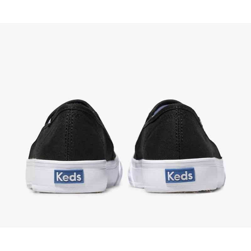 Keds Double Decker Canvas Halbschuhe Damen Schwarz | 61749NMWO