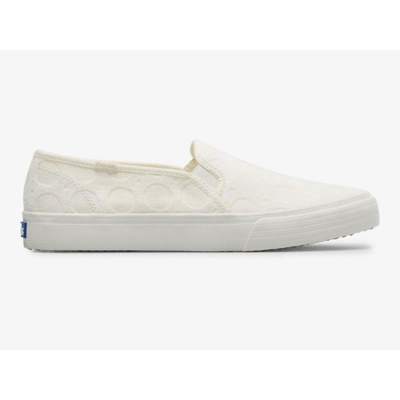 Keds Double Decker Circle Crochet Halbschuhe Damen Weiß | 45910POTH