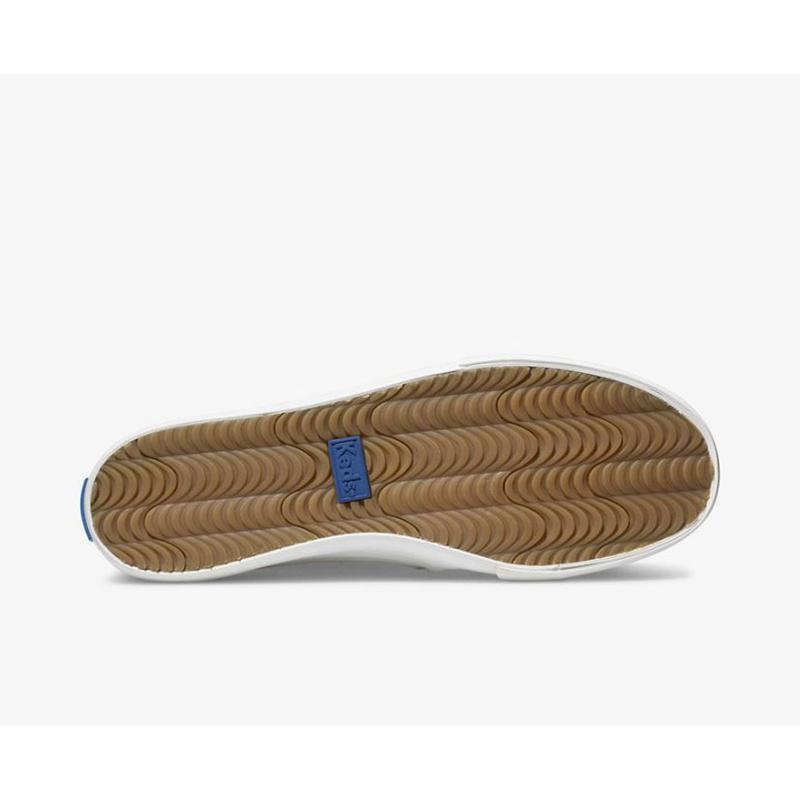 Keds Double Decker Leder Halbschuhe Damen Weiß | 27453VJKZ