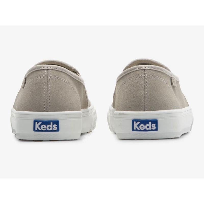 Keds Double Decker Perf Wildleder Halbschuhe Damen Grau | 48269OCTH