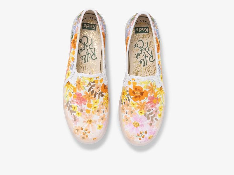 Keds Double Decker Rifle Paper Co Marguerite Prints Damen Rosa | 19067OKZV