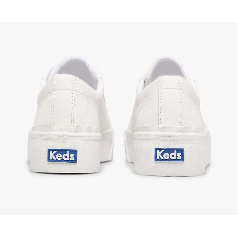 Keds Jump Kick Duo Leather Sneakers Damen Weiß | 85016USFE