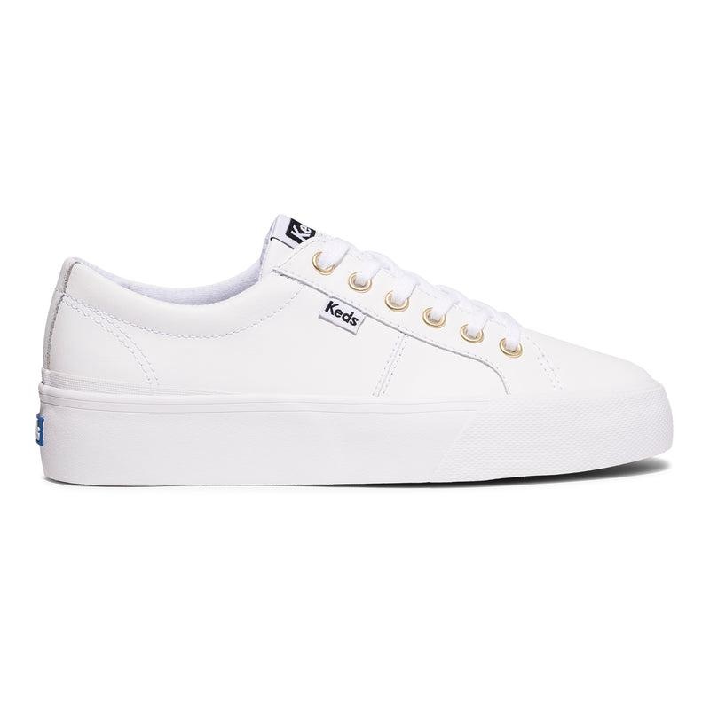 Keds Jump Kick Duo Leder Leather Sneakers Damen Weiß | 34198AZVJ