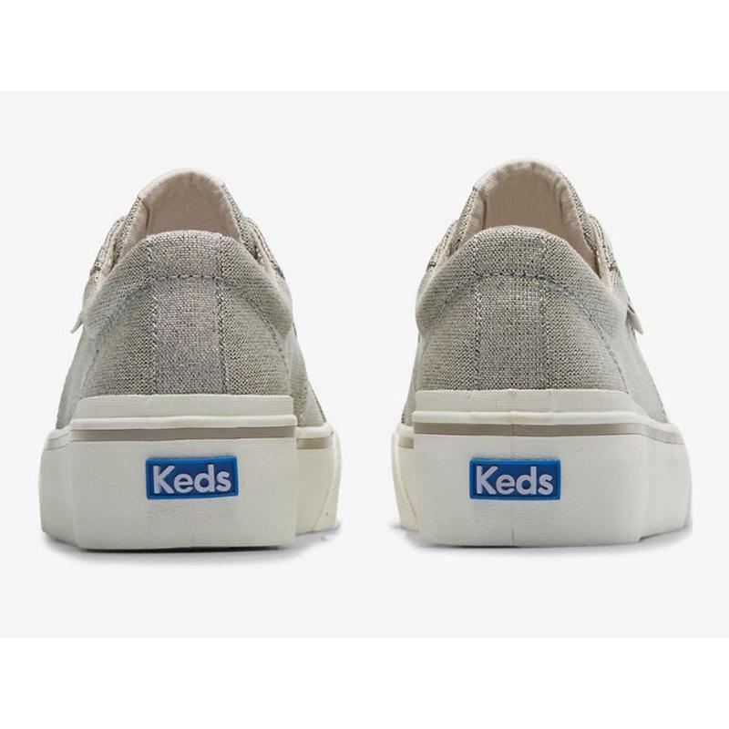 Keds Jump Kick Duo Textil Metallic Lace Ups Damen Silber | 05192XKFN