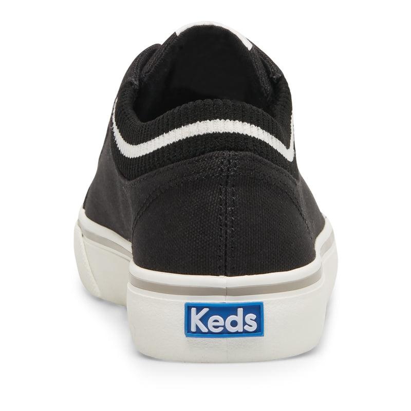 Keds Jump Kick Rib Knit Collar Canvas Canvas Damen Schwarz | 90642NXLS