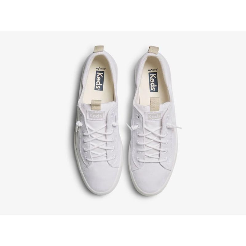 Keds Kickback Canvas Halbschuhe Damen Weiß | 56983PRTC