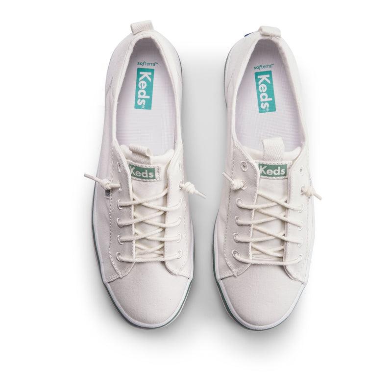 Keds Kickback Canvas Stripe Foxing Halbschuhe Damen Weiß | 16928DRZM