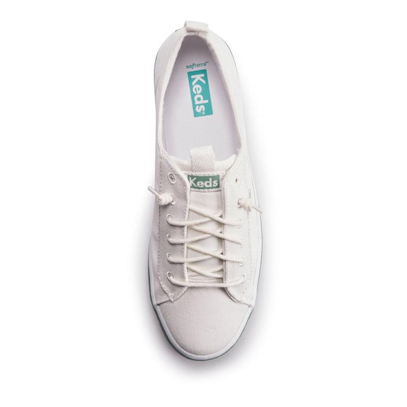 Keds Kickback Canvas Stripe Foxing Halbschuhe Damen Weiß | 16928DRZM