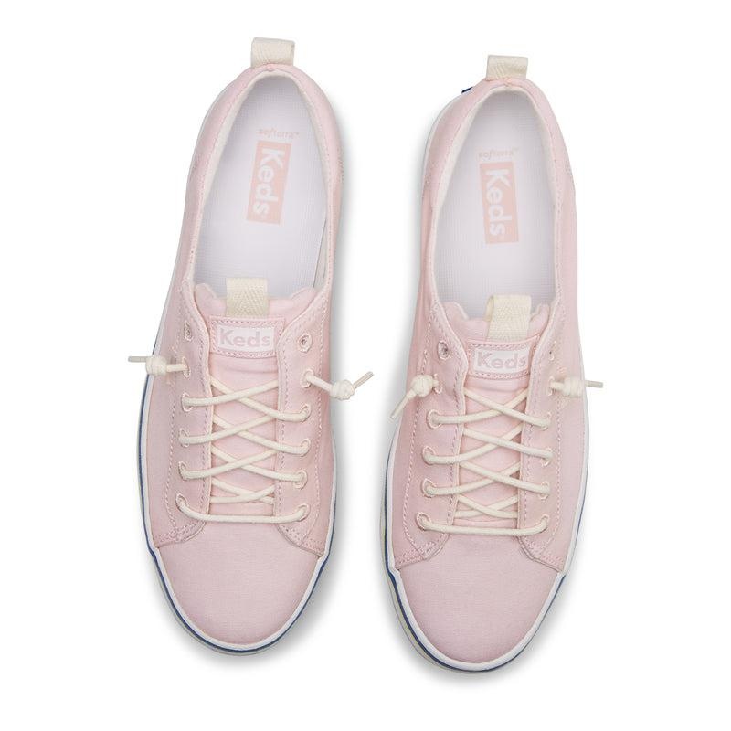 Keds Kickback Canvas Stripe Foxing Halbschuhe Damen Rosa | 02795SJKZ