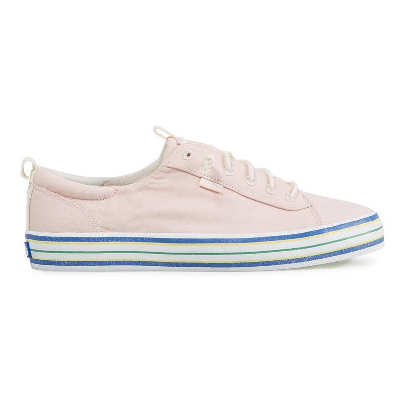 Keds Kickback Canvas Stripe Foxing Halbschuhe Damen Rosa | 02795SJKZ