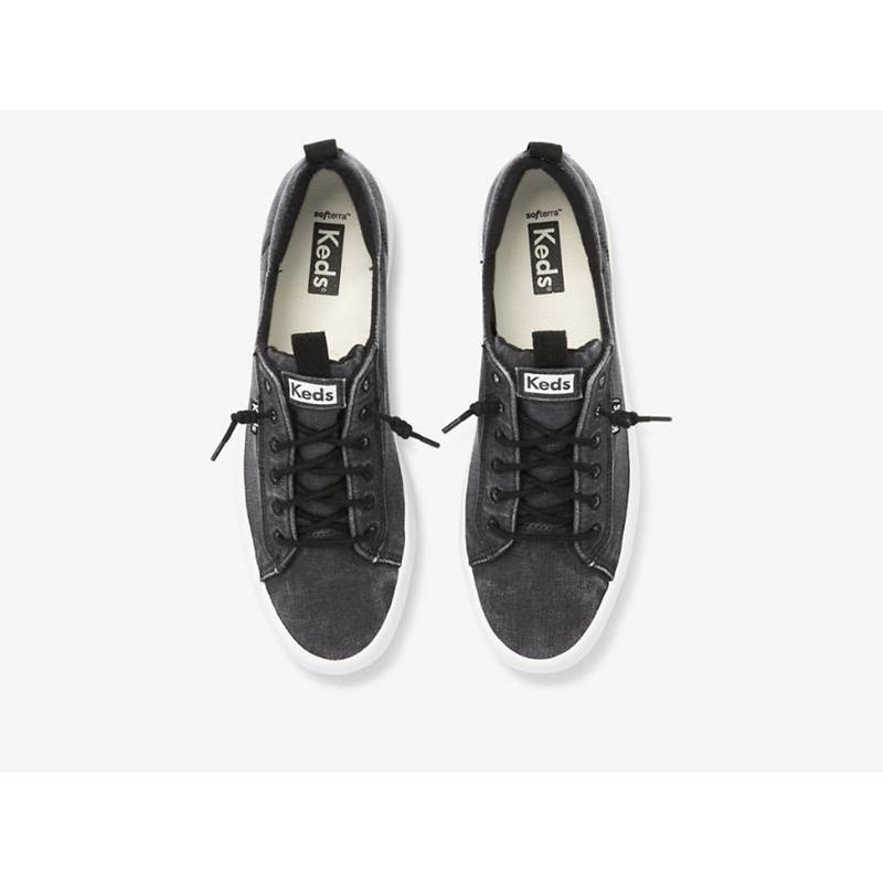 Keds Kickback Canvas Washable Halbschuhe Damen Schwarz | 90674FYDV