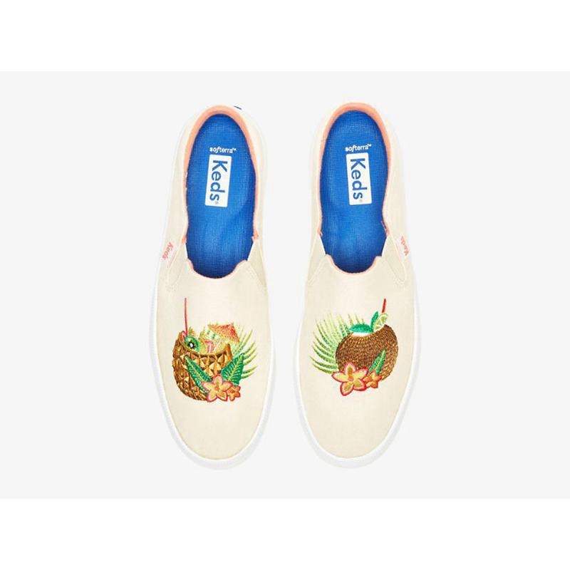 Keds Kickback Cocktails Slip On Mules Damen Beige | 80247FQEX