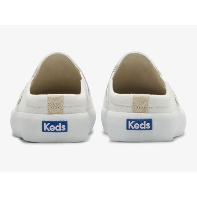 Keds Kickback Crepe Slip On Mules Damen Weiß | 36849ZKHW