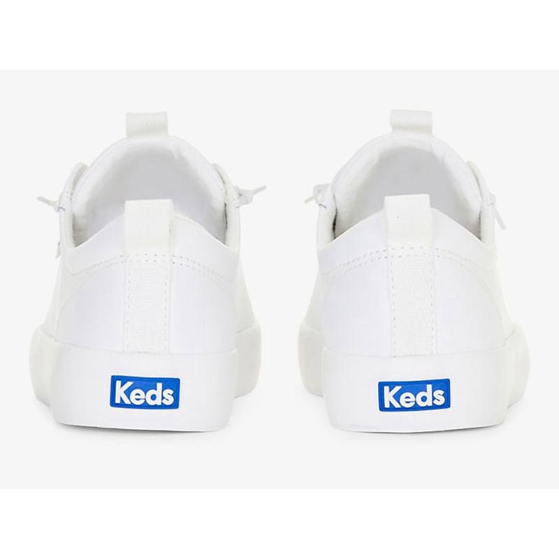 Keds Kickback Leder Halbschuhe Damen Weiß | 13546LWPK