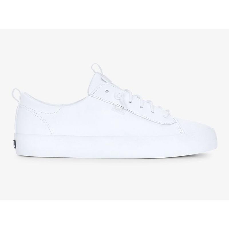 Keds Kickback Leder Halbschuhe Damen Weiß | 13546LWPK