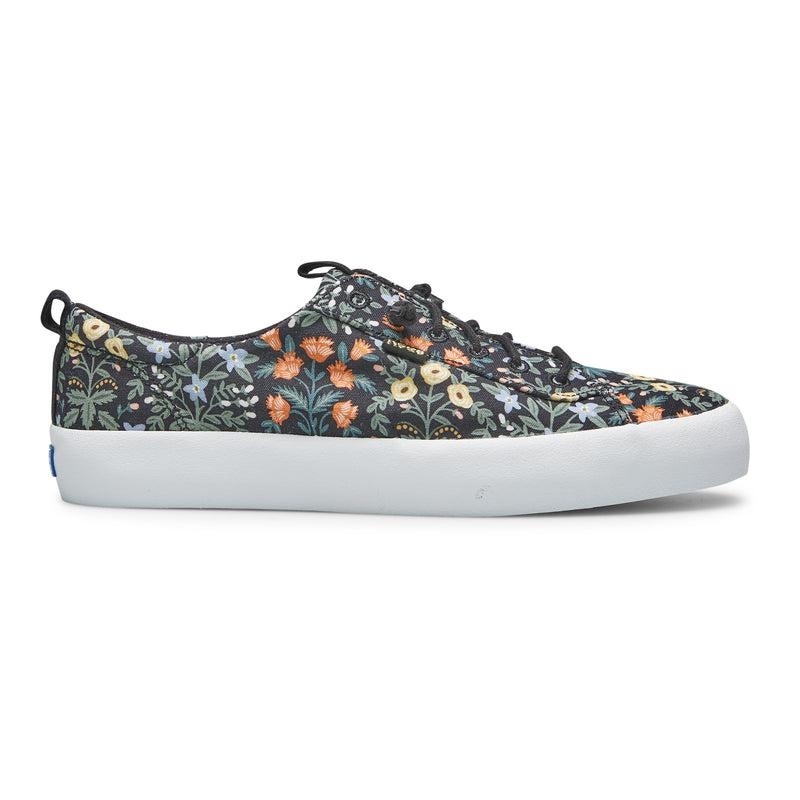 Keds Kickback Rifle Paper Co. Lottie Canvas Damen Schwarz | 29183UGIQ