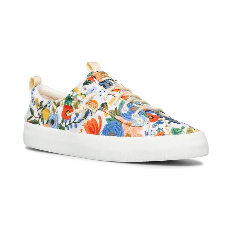 Keds Kickback Rifle Paper Co Garden Party Prints Damen White/Multicolor | 73586WCVJ