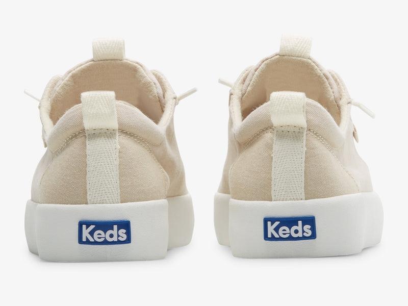 Keds Kickback Washable Canvas Oatmeal Halbschuhe Damen Khaki | 80256DFWY