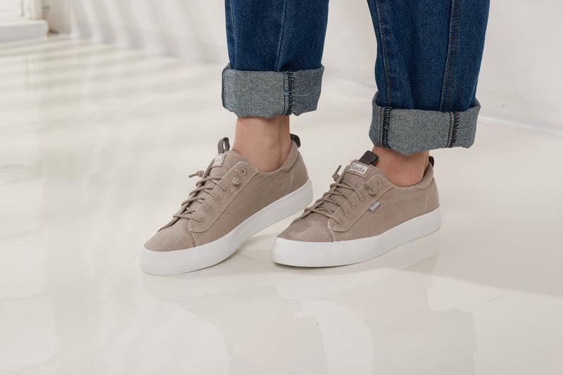 Keds Kickback Washable Organic Baumwoll Canvas Damen Grau | 85134LXVT