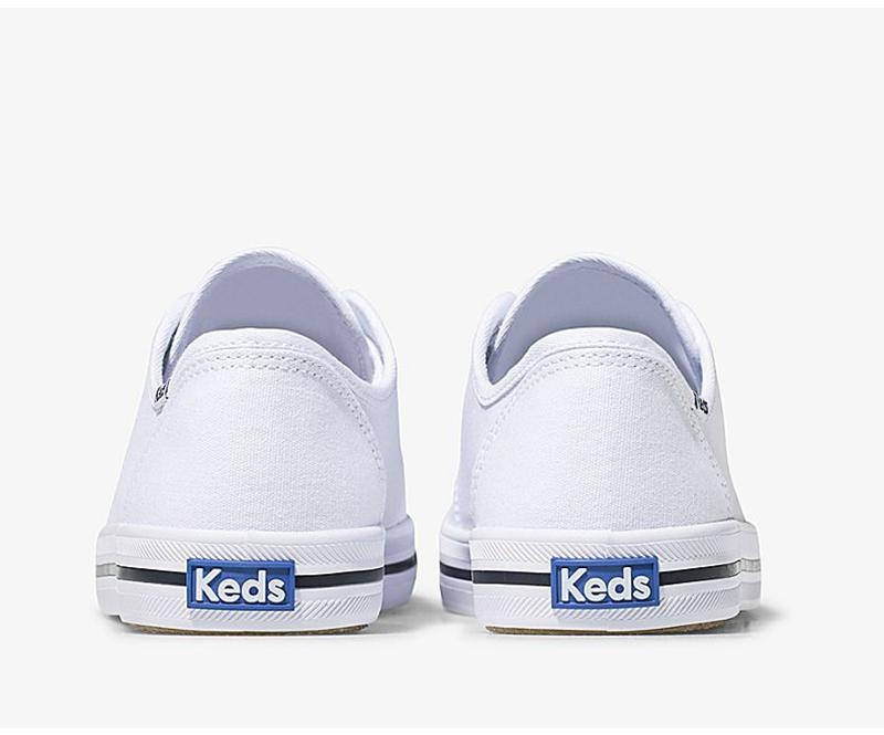 Keds Kickstart Canvas Canvas Damen Weiß | 75428TVUY