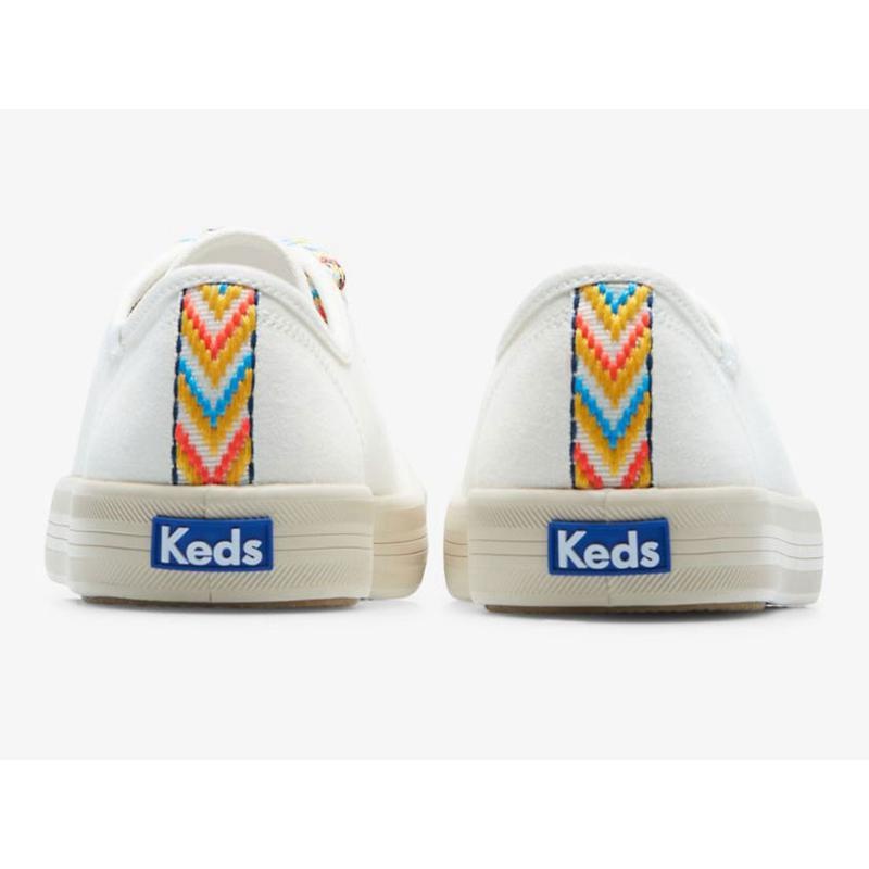 Keds Kickstart Fair Isle Lace Ups Damen Weiß Mehrfarbig | 80917LFAI