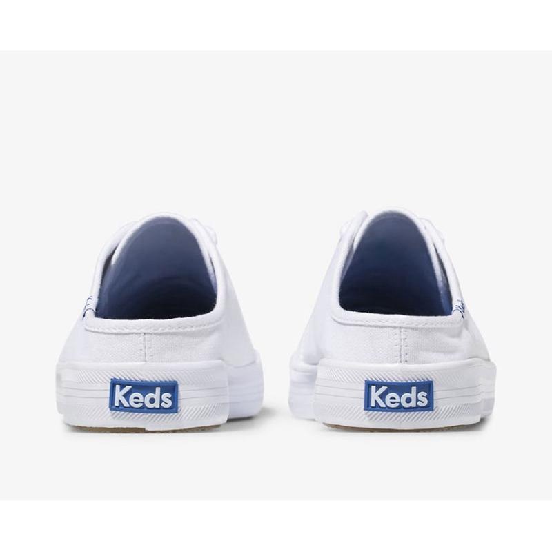 Keds Kickstart Mule Canvas Halbschuhe Damen Weiß | 18295FXKQ