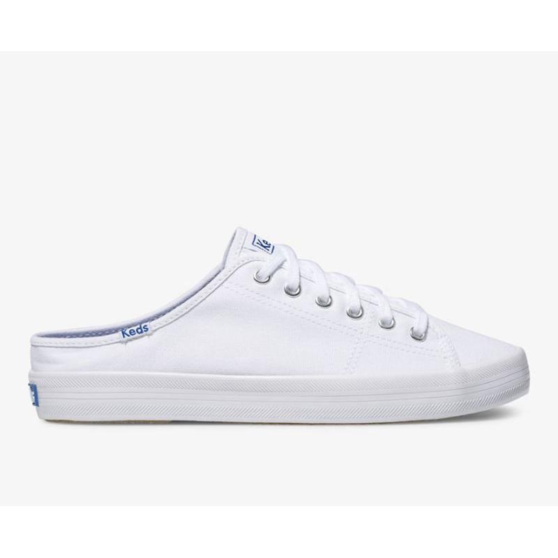 Keds Kickstart Mule Canvas Halbschuhe Damen Weiß | 18295FXKQ