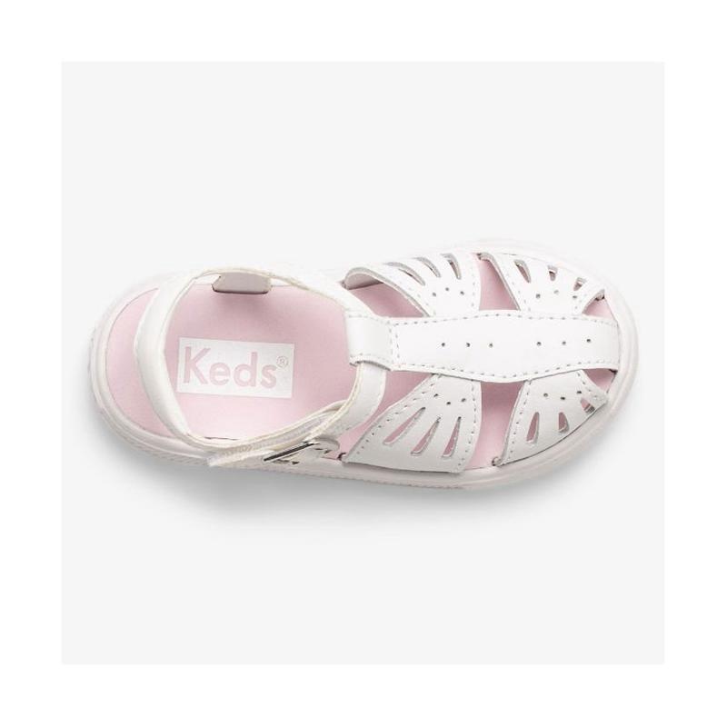 Keds Little Kid's Daphne Butterfly Leder Sandal Kinder Weiß | 62409SCKW