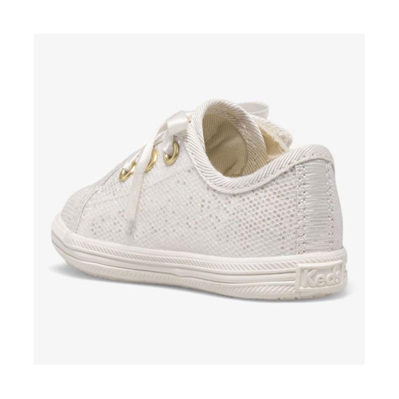 Keds Little Kid's Kickstart Crib Celebrations Sneaker Kinder Ivory Sparkle Lightyellow | 32795CSAM