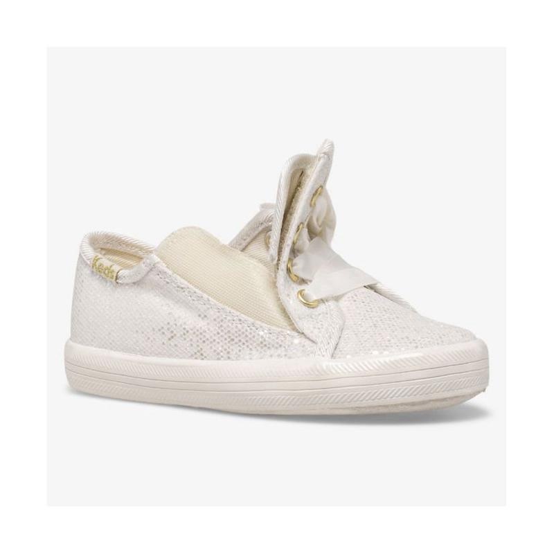 Keds Little Kid's Kickstart Jr Celebrations Sneaker Kinder Ivory Sparkle Lightyellow | 57342GMSW