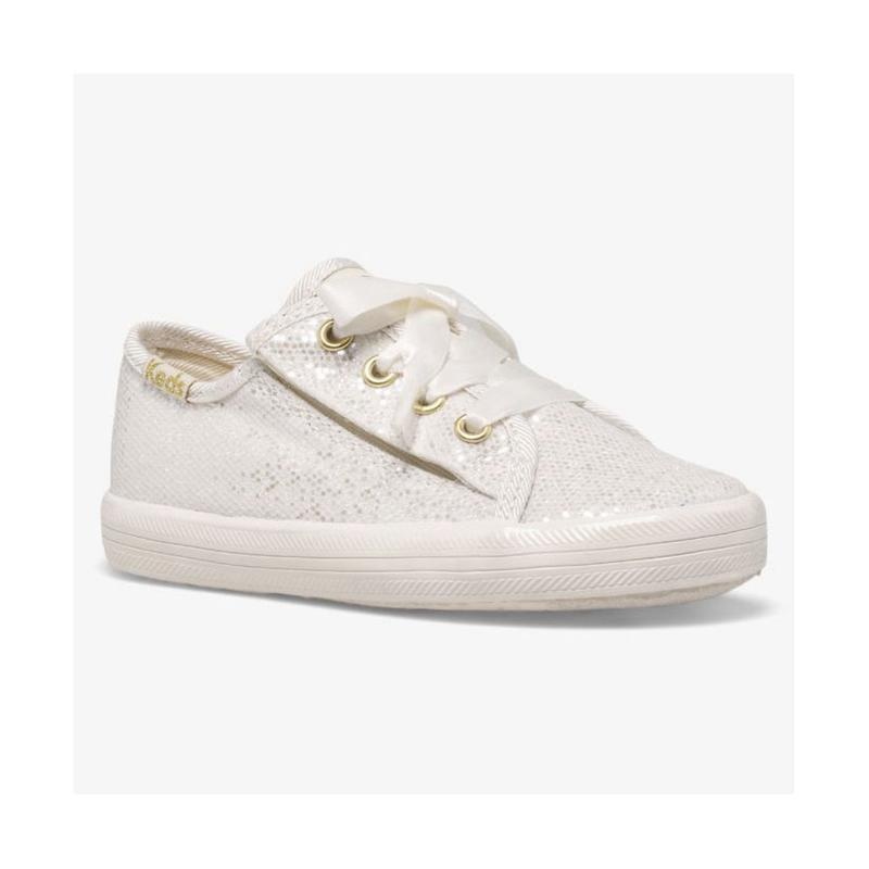 Keds Little Kid's Kickstart Jr Celebrations Sneaker Kinder Ivory Sparkle Lightyellow | 57342GMSW