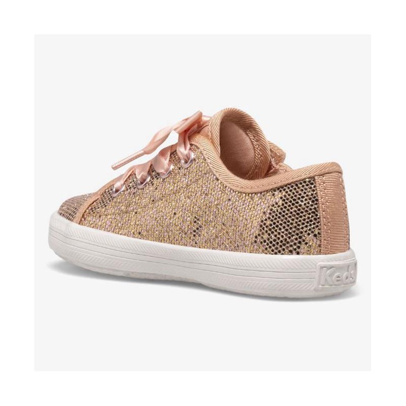 Keds Little Kid's Kickstart Jr Celebrations Sneaker Kinder Rosa Gold | 57082IAMX