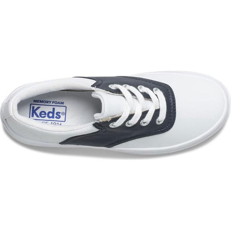 Keds Little Kid's School Days Sneaker Kinder Weiß Navy | 34856RNMO