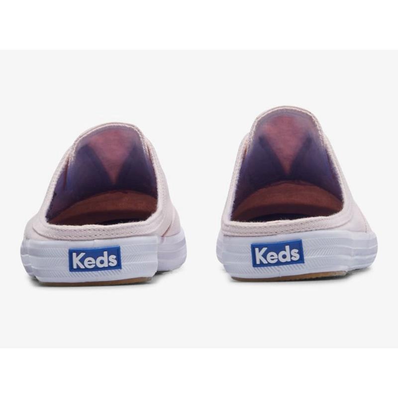 Keds Moxie Washed Twill Slip On Mules Damen Hellrosa | 06581GPSM