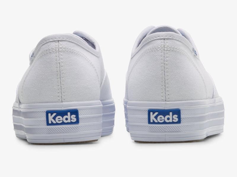 Keds The Plattform Canvas Canvas Damen Weiß | 08469MRXH