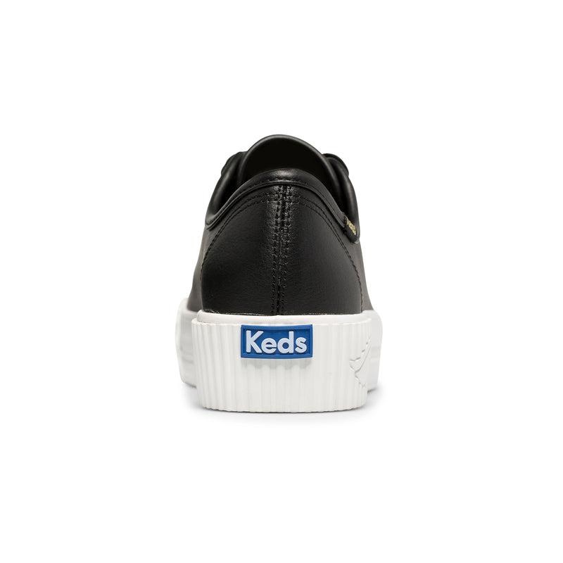 Keds Triple Kick AMP Leder Leather Sneakers Damen Schwarz | 06215AMDJ