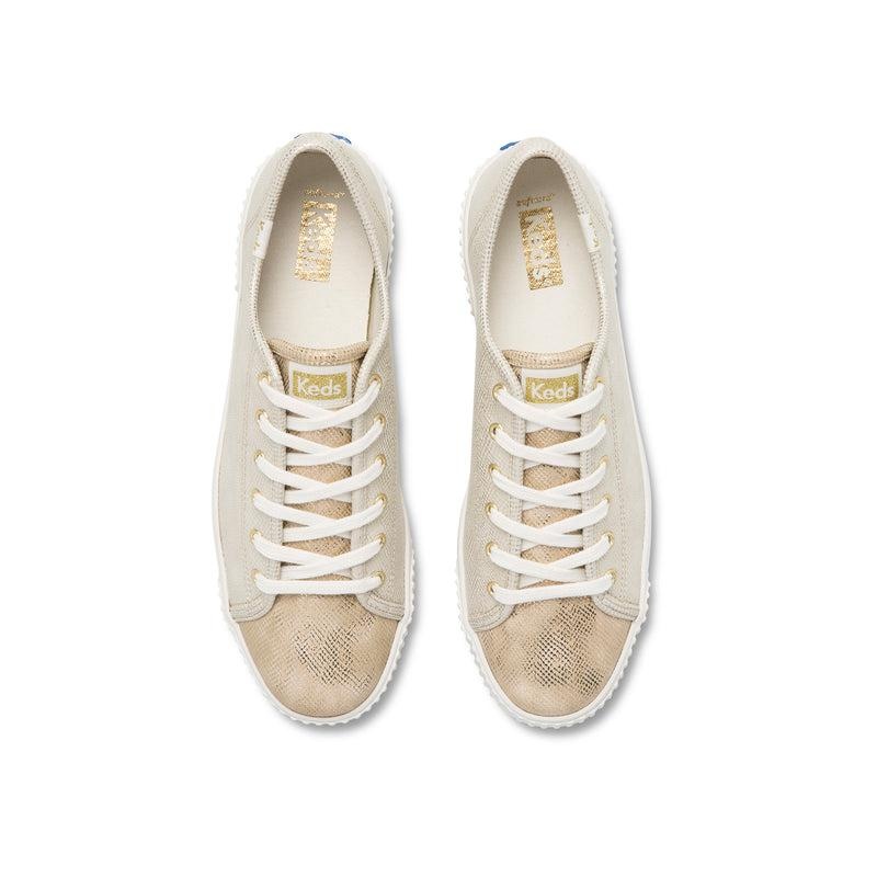 Keds Triple Kick AMP Shine Metallic Gold Platform Sneakers Damen Gold | 95324GQWC