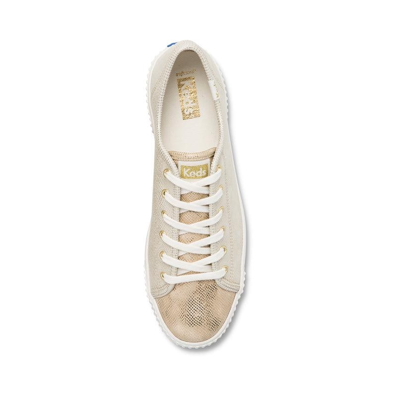 Keds Triple Kick AMP Shine Metallic Gold Platform Sneakers Damen Gold | 95324GQWC