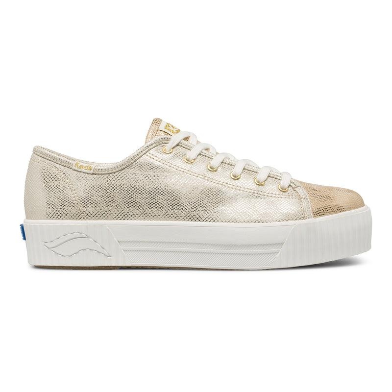 Keds Triple Kick AMP Shine Metallic Gold Platform Sneakers Damen Gold | 95324GQWC