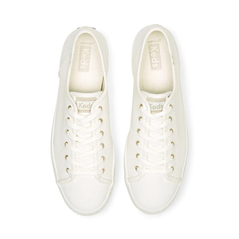 Keds Triple Kick Canvas Emboss Foxing Snow Platform Sneakers Damen Weiß | 03286ZMQO